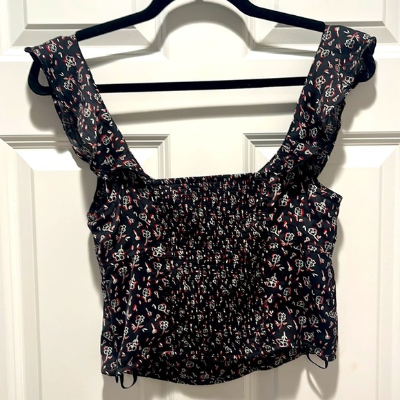 Free People pinup Stay With You CORSET floral Rose Bud satin crop Top fitted XS - Picture 7 of 8